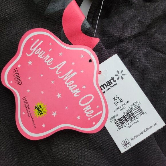 Grinch Hoody Size XS Black New - Picture 5 of 5